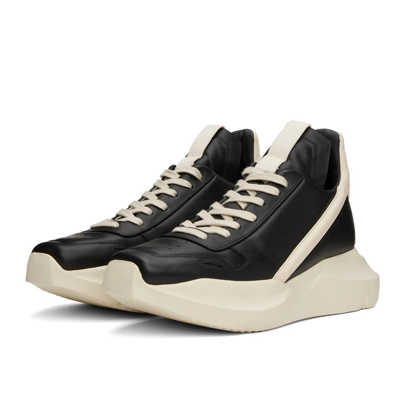 Crossfit Male - Męskie buty skórzane wsuwane, niskie, codzienne,