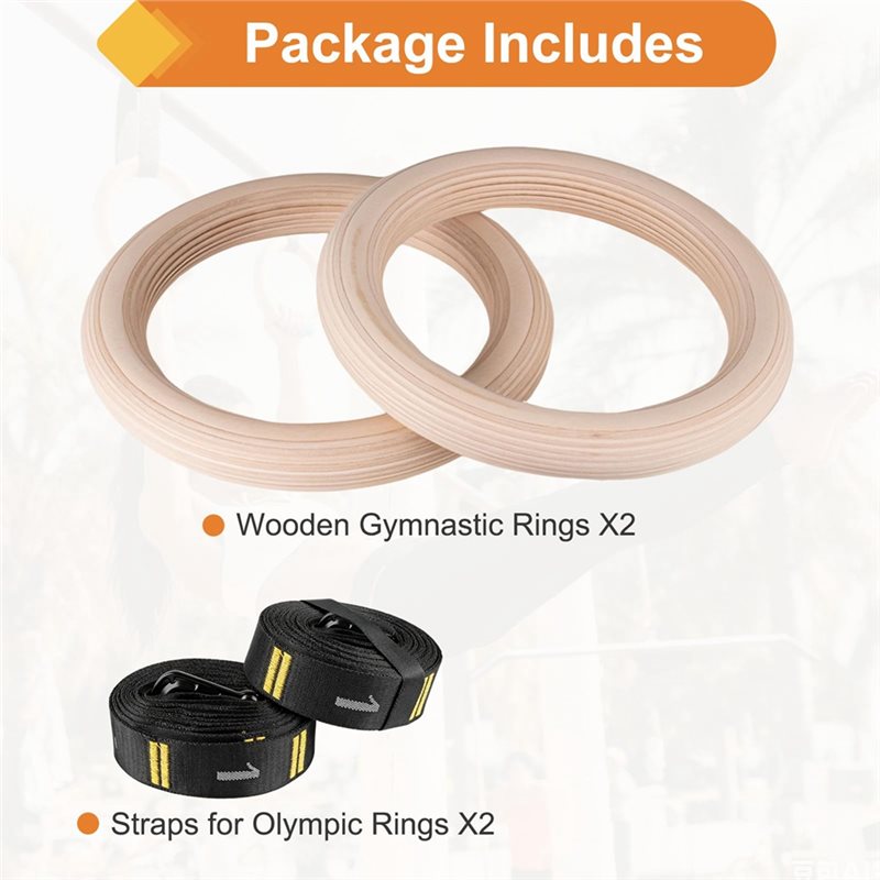 Gymnastic Ring Wood - Obręcze gimnastyczne 1,25 cala z numerowanymi