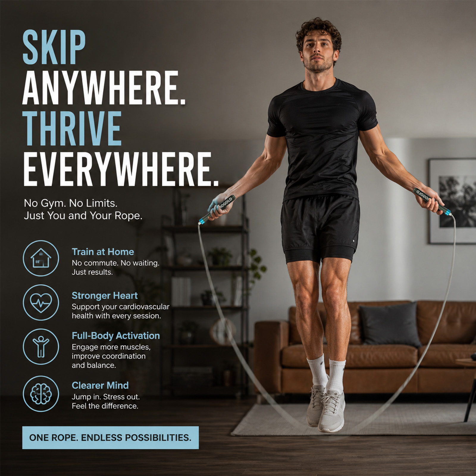 Profesjonalna skakanka MOGOLD  – Jump Rope Speed Bearing recenzja i cena